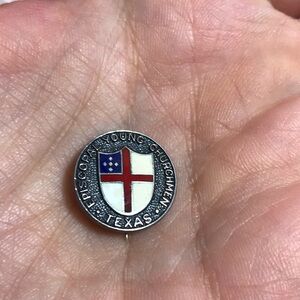 Episcopal Young Churchmen Texas Sterling Silver Pin * Church Religious Christian